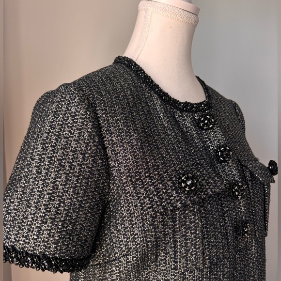 Self-Portrait Black Textured Women’s Dress - Picture 5 of 10